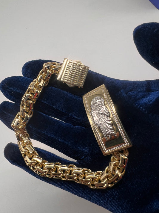 San Judas chino bracelet 14k real gold