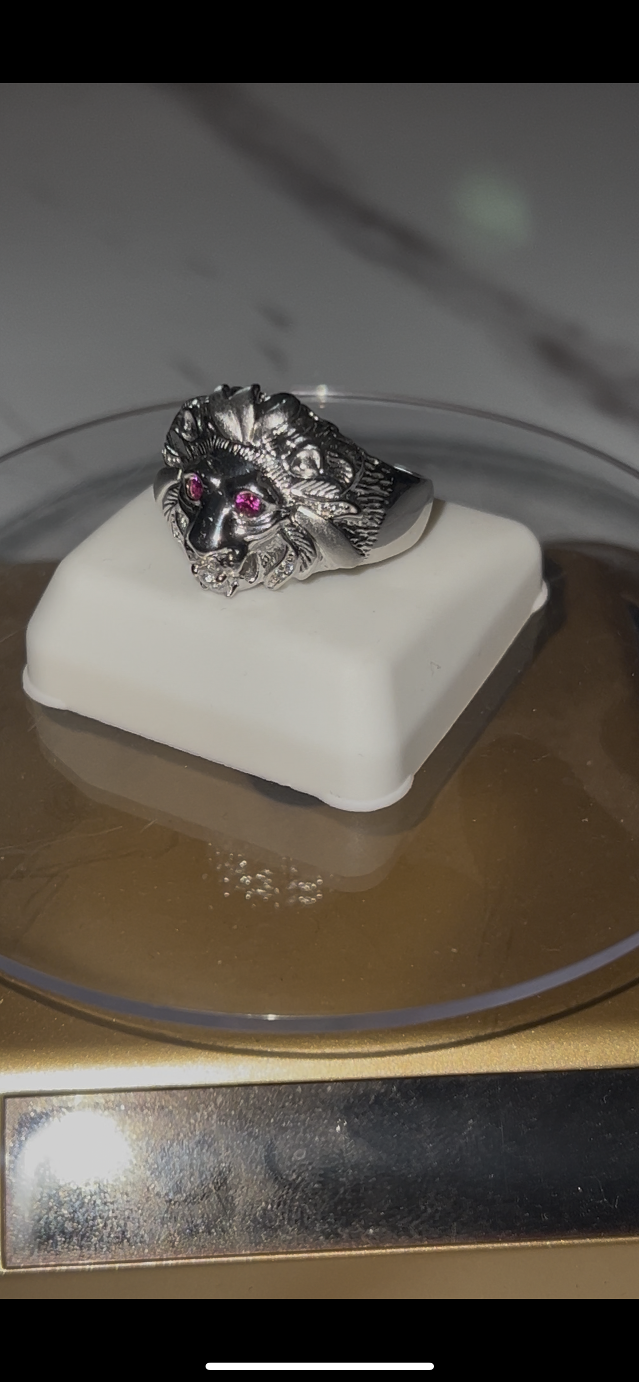 Lion ring real silver