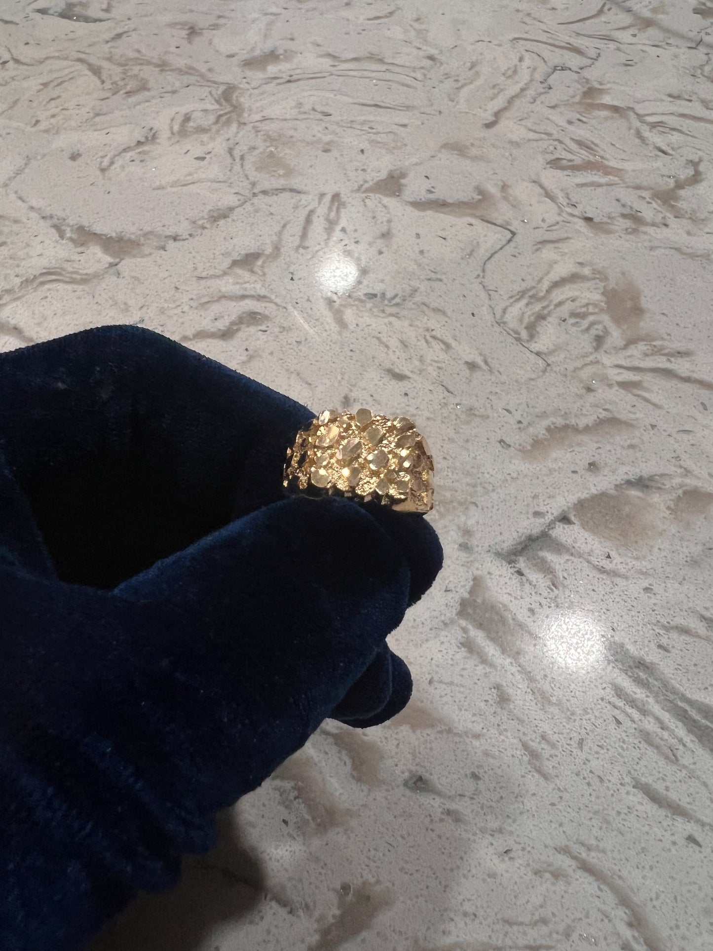 10k real gold nugget ring