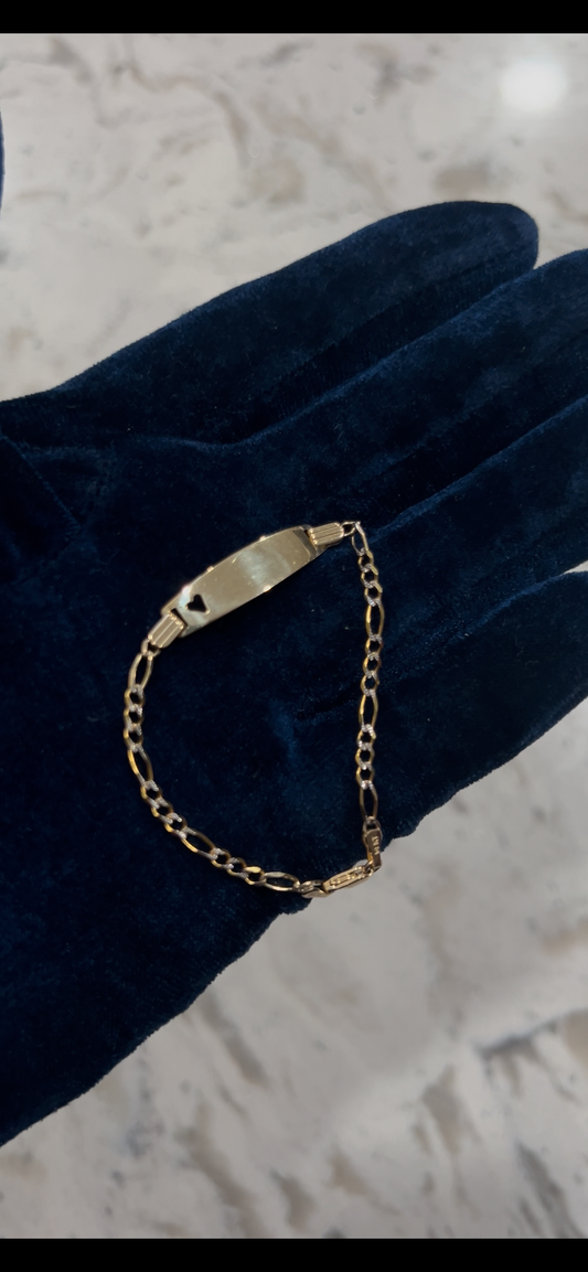 Baby ID bracelet 14k real gold