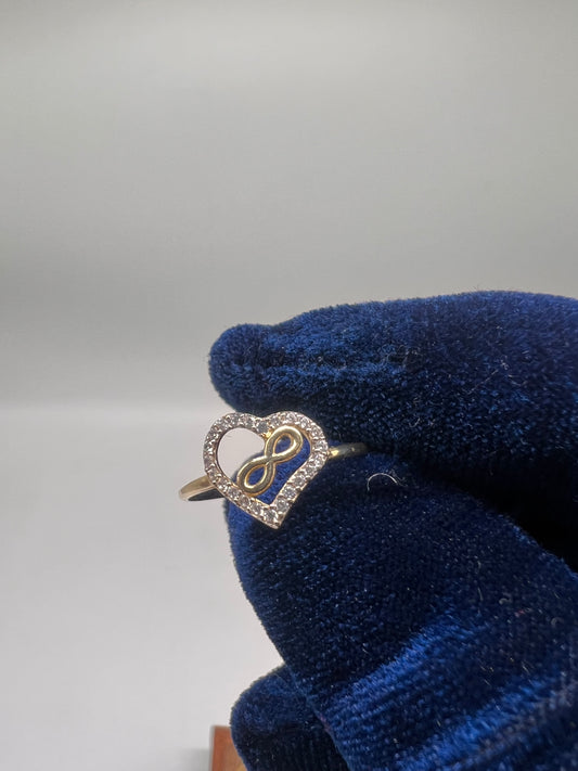 Infinity ring 14k real gold