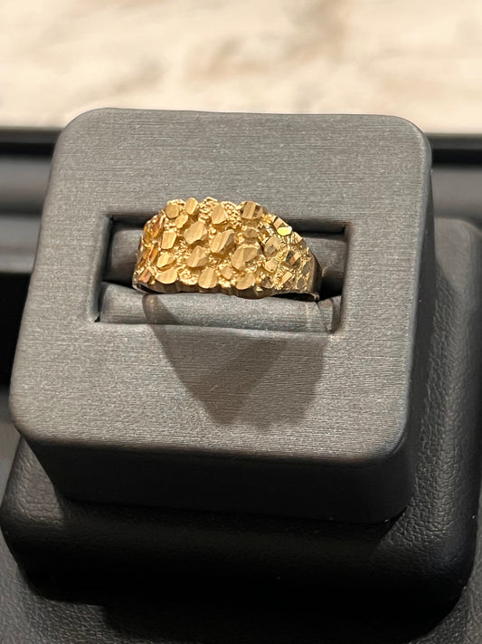 10k real gold nugget ring