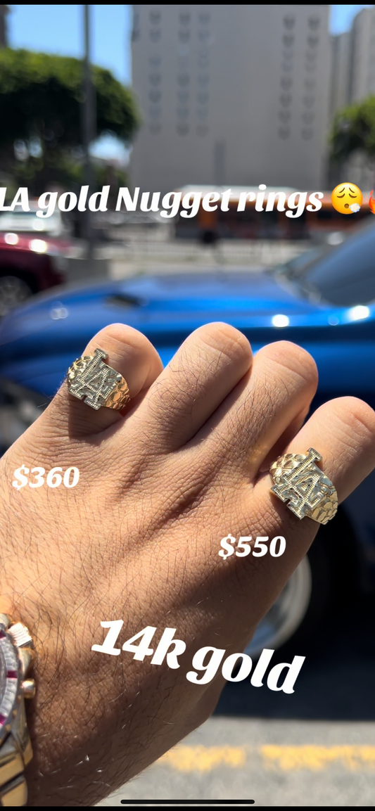 La Nugget Rings 14k real gold
