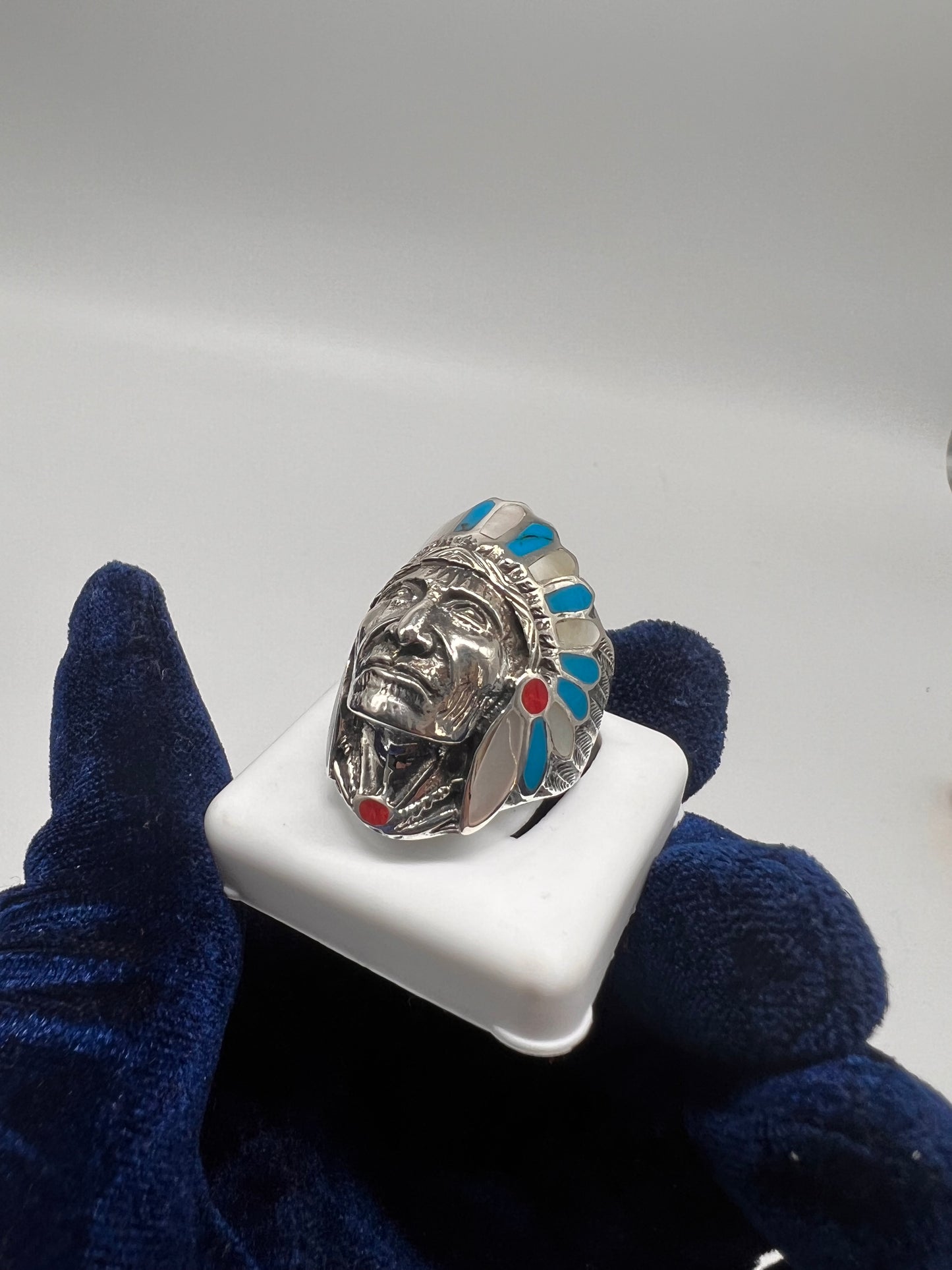 Real silver Indian head ring