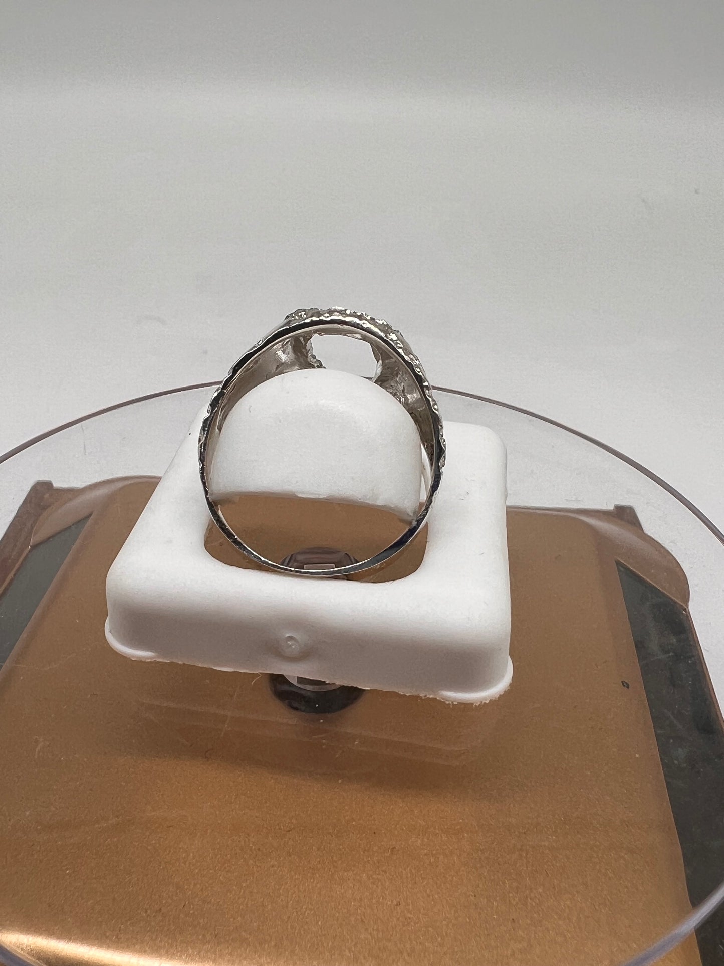 Real silver nugget ring