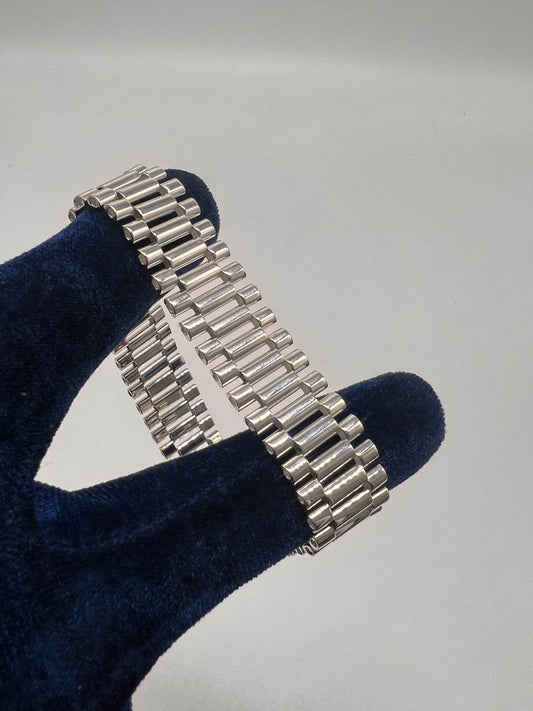 Rolex bracelet real silver