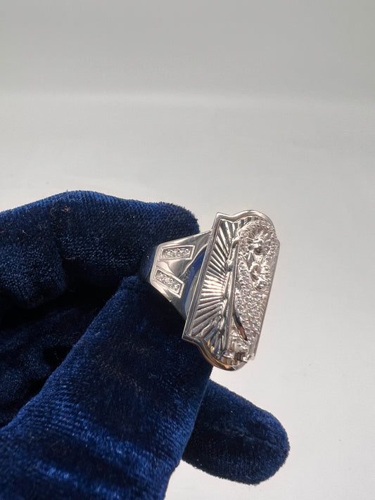 San Judas ring real silver