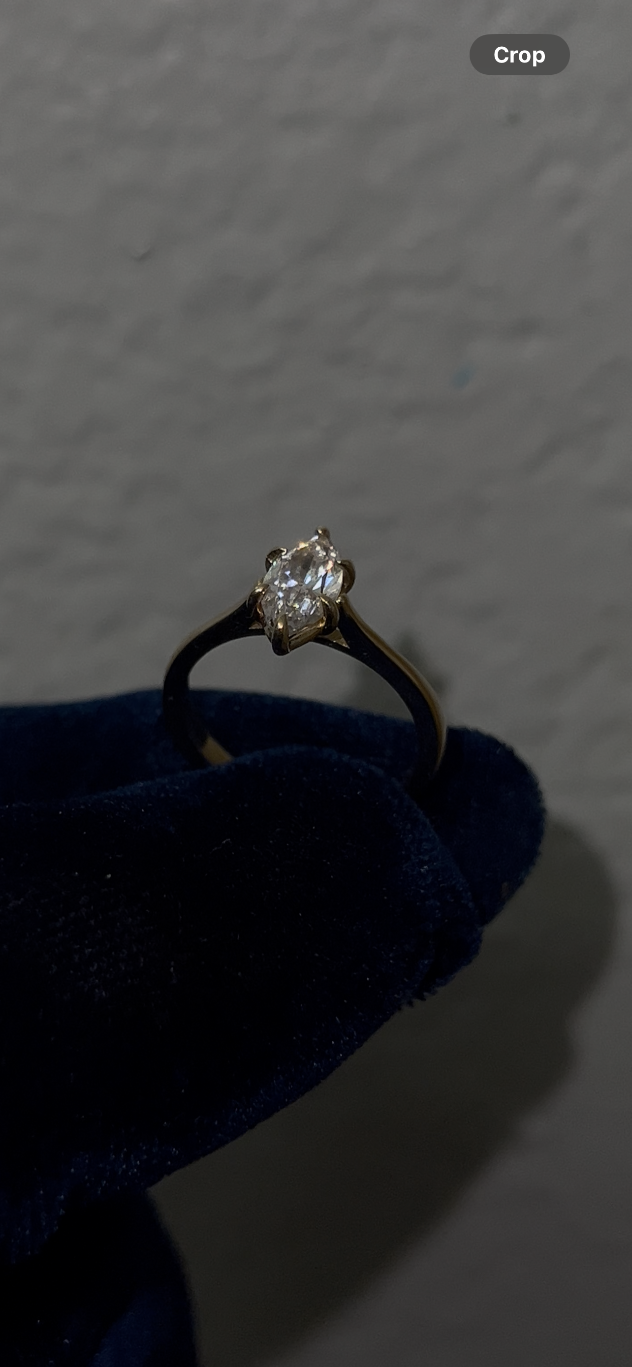 14k real gold marquise promise ring