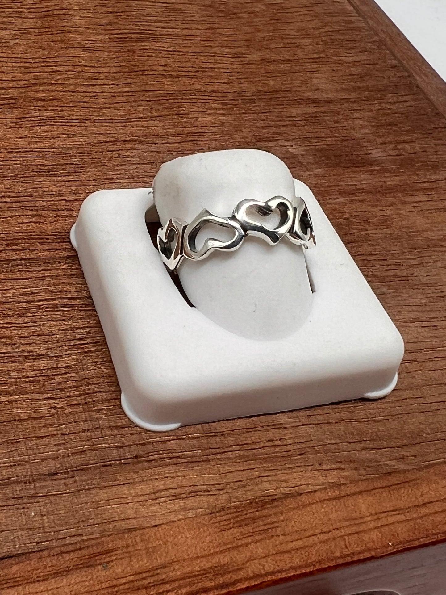 Real silver heart ring