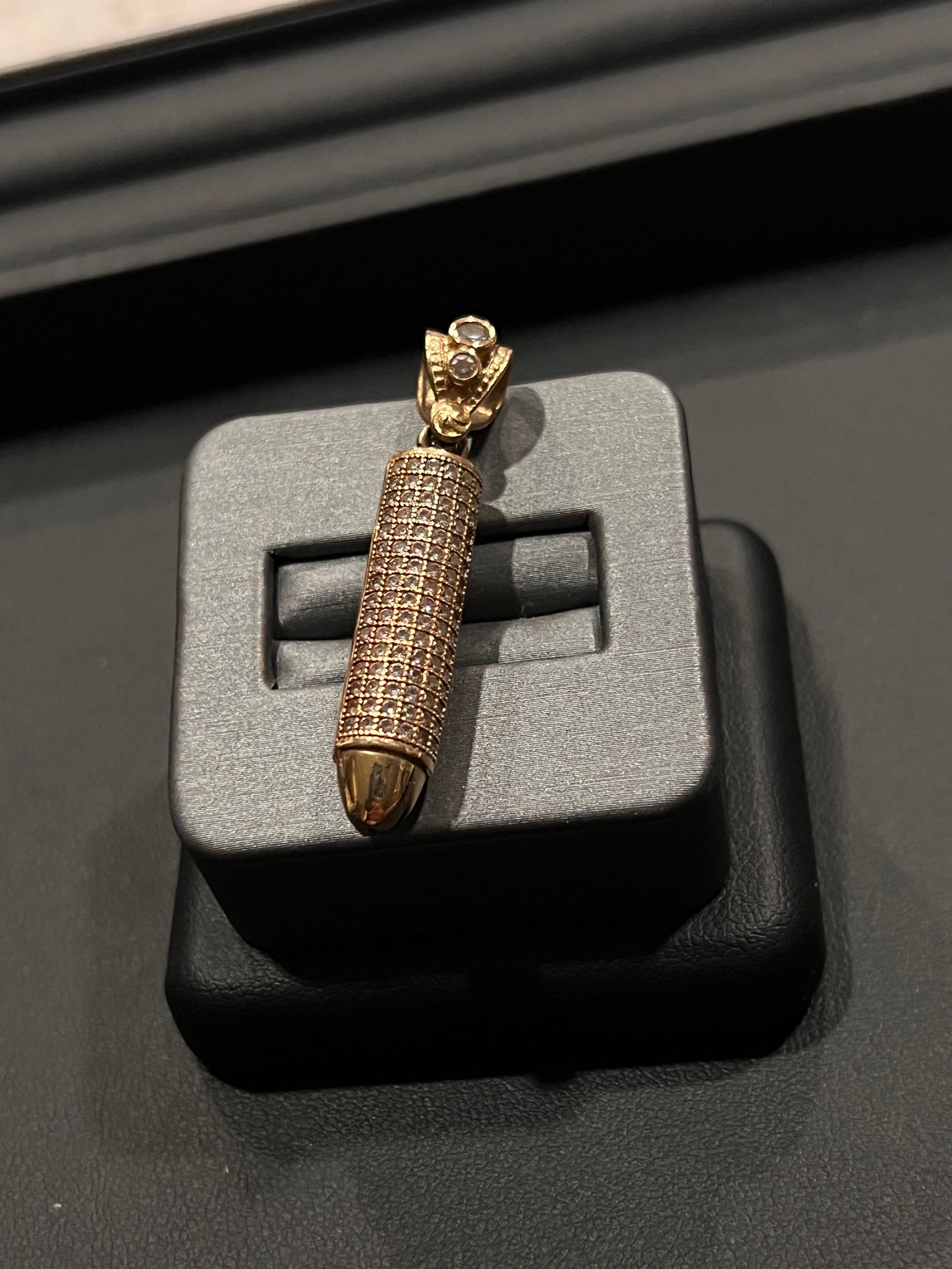 10k real gold bullet pendant