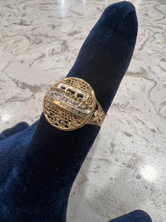 10k real gold last supper ring