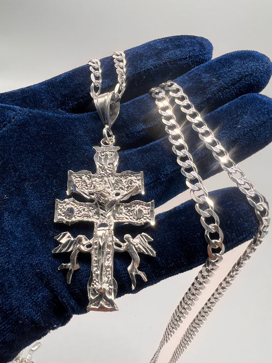 Cruz de caravaca real silver set