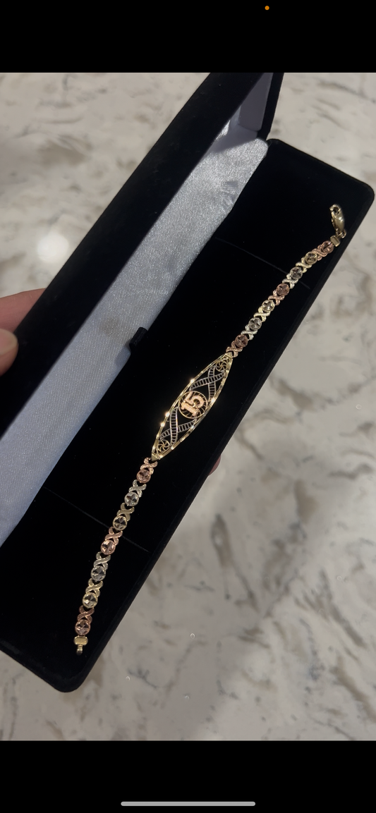 14k real gold quince bracelet