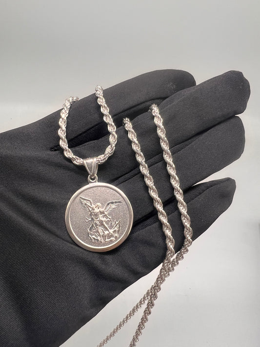 Saint Michael real silver
