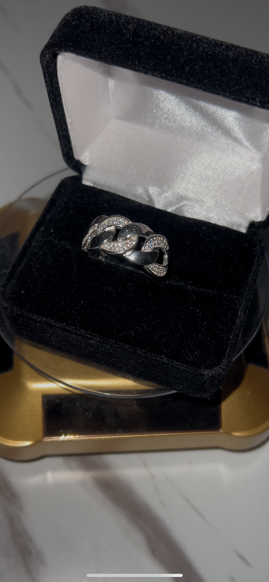 Cuban ring real silver