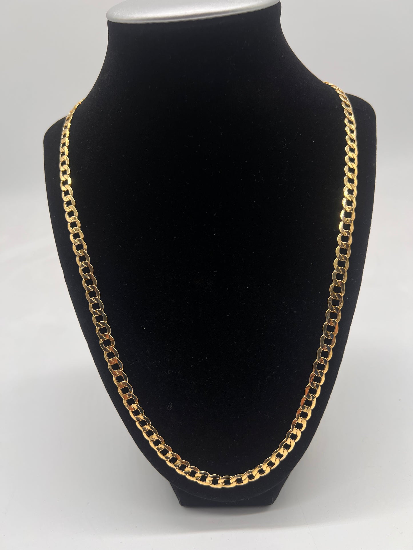 7mm 24inch cuban chain 14k real gold