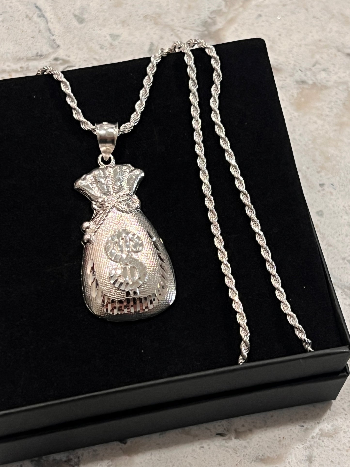 Real silver money bag chainset