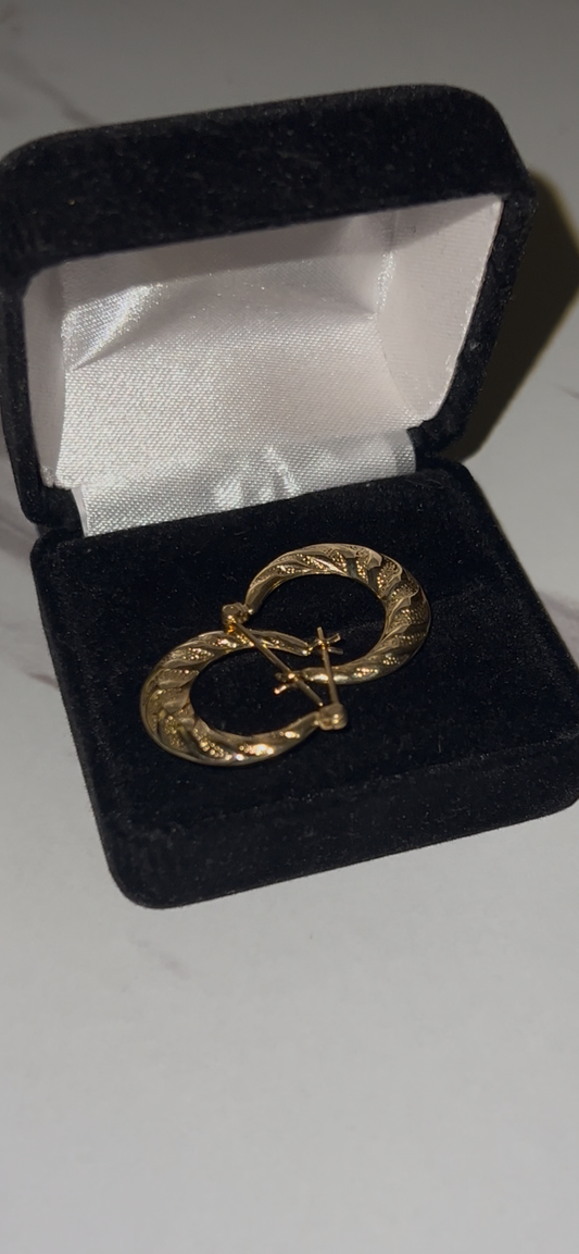 14k real gold hoop earrings