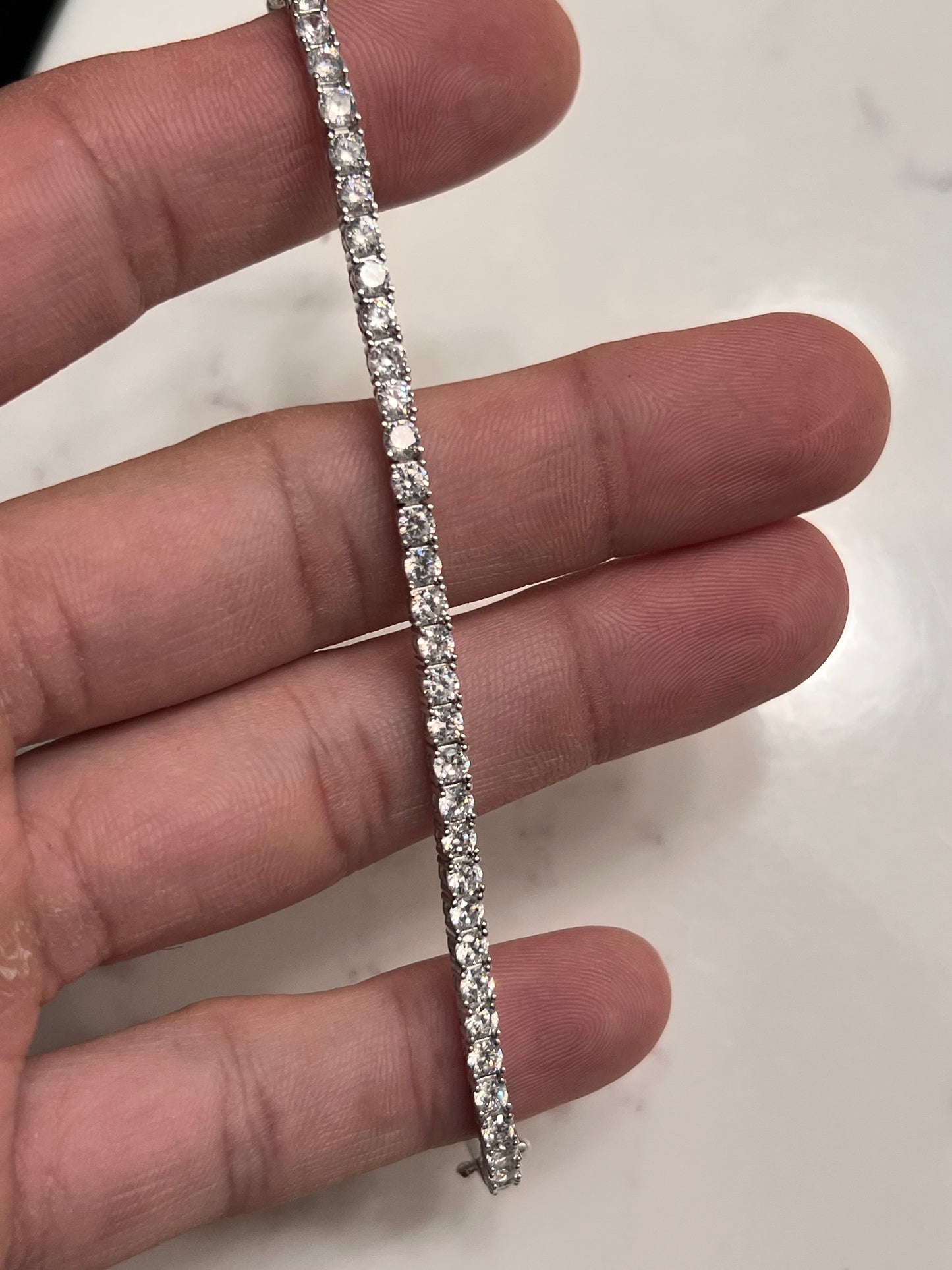 Tennis bracelet real silver