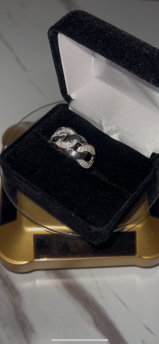 Cuban ring real silver