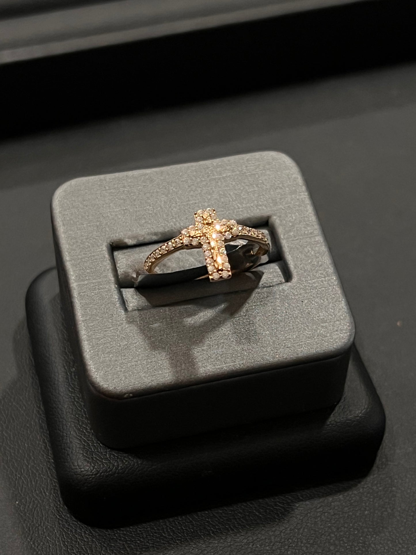 10k real gold cross ring