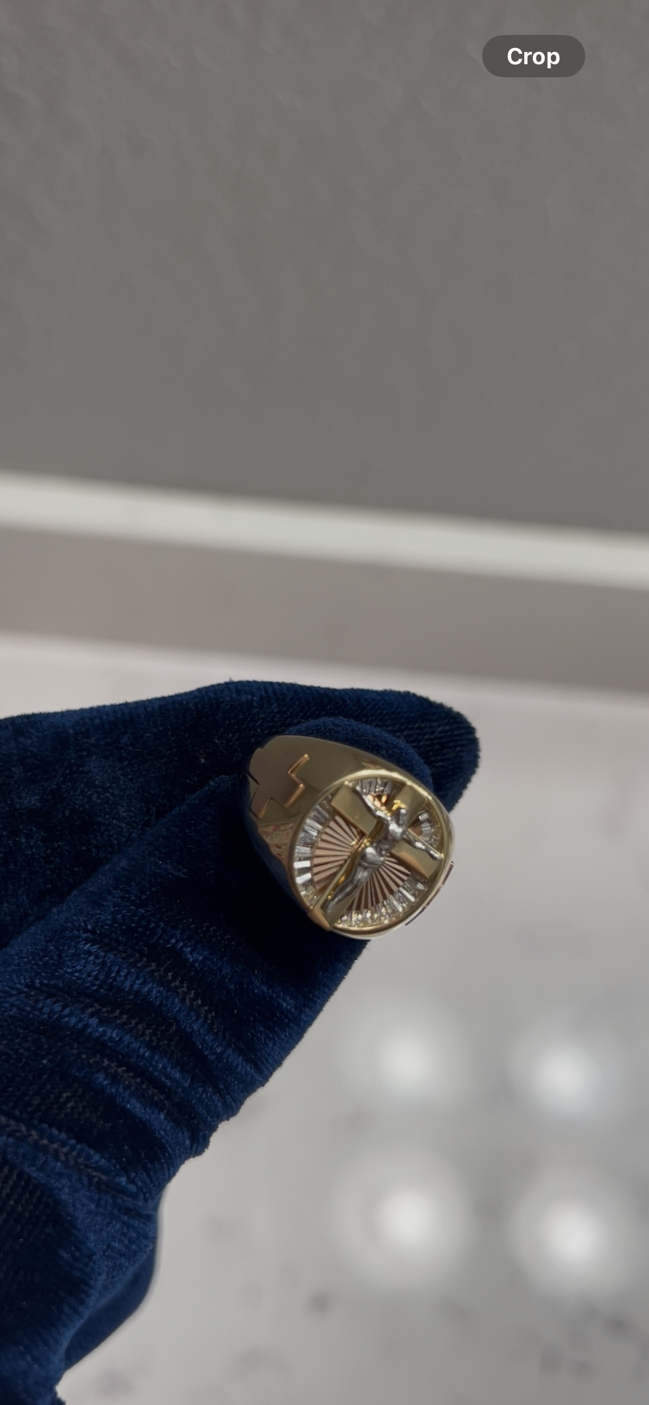 14k real gold beautiful Jesus Ring