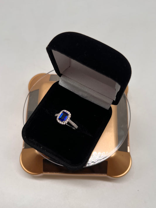 Sapphire real silver ring