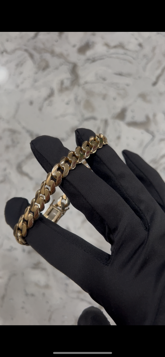 14k solid authentic Miami cuban link bracelet