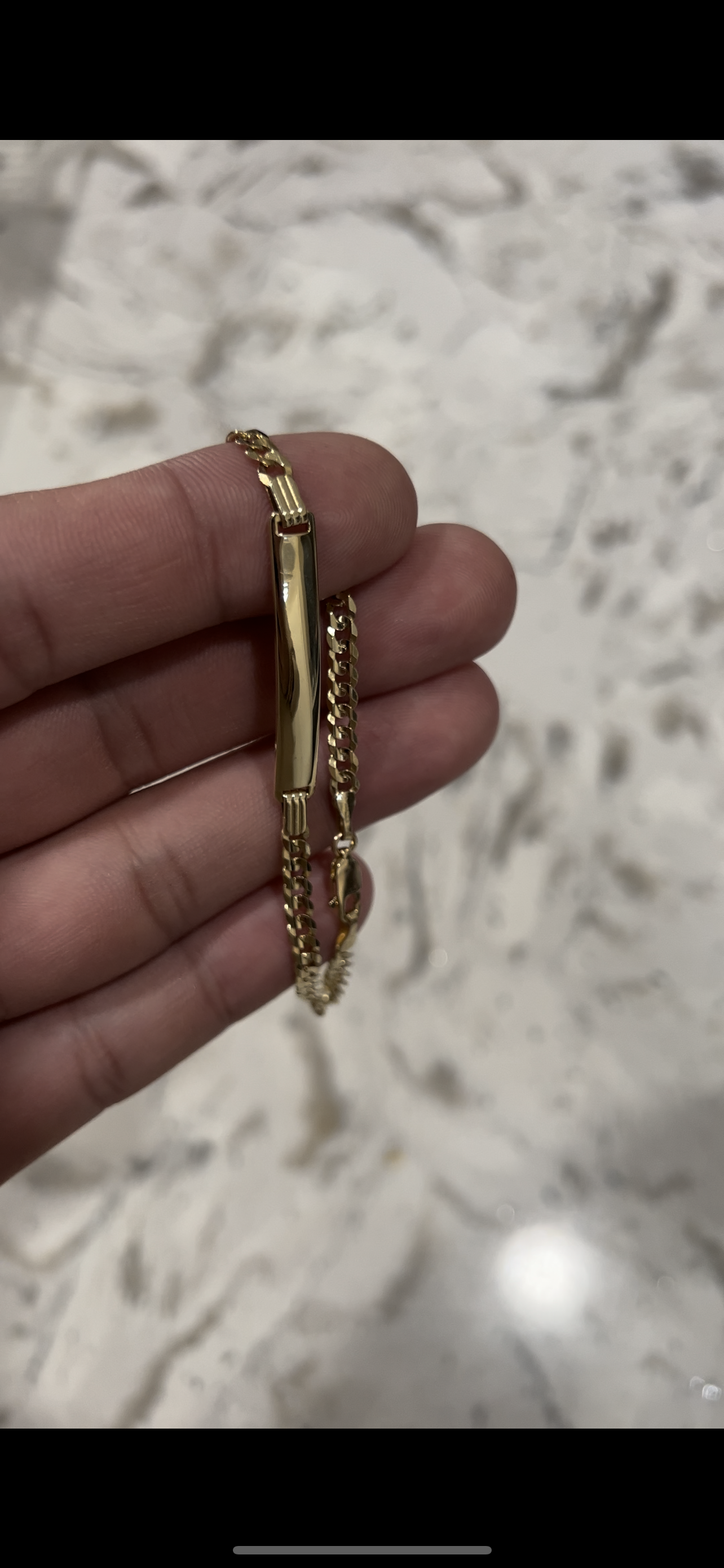 14k real solid gold iD bracelet