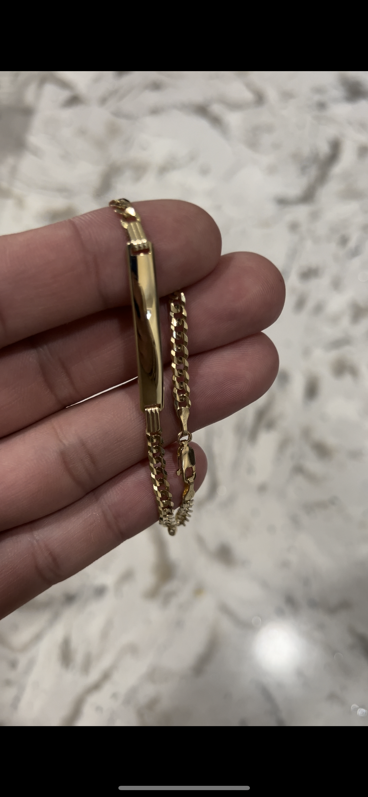 14k real solid gold iD bracelet