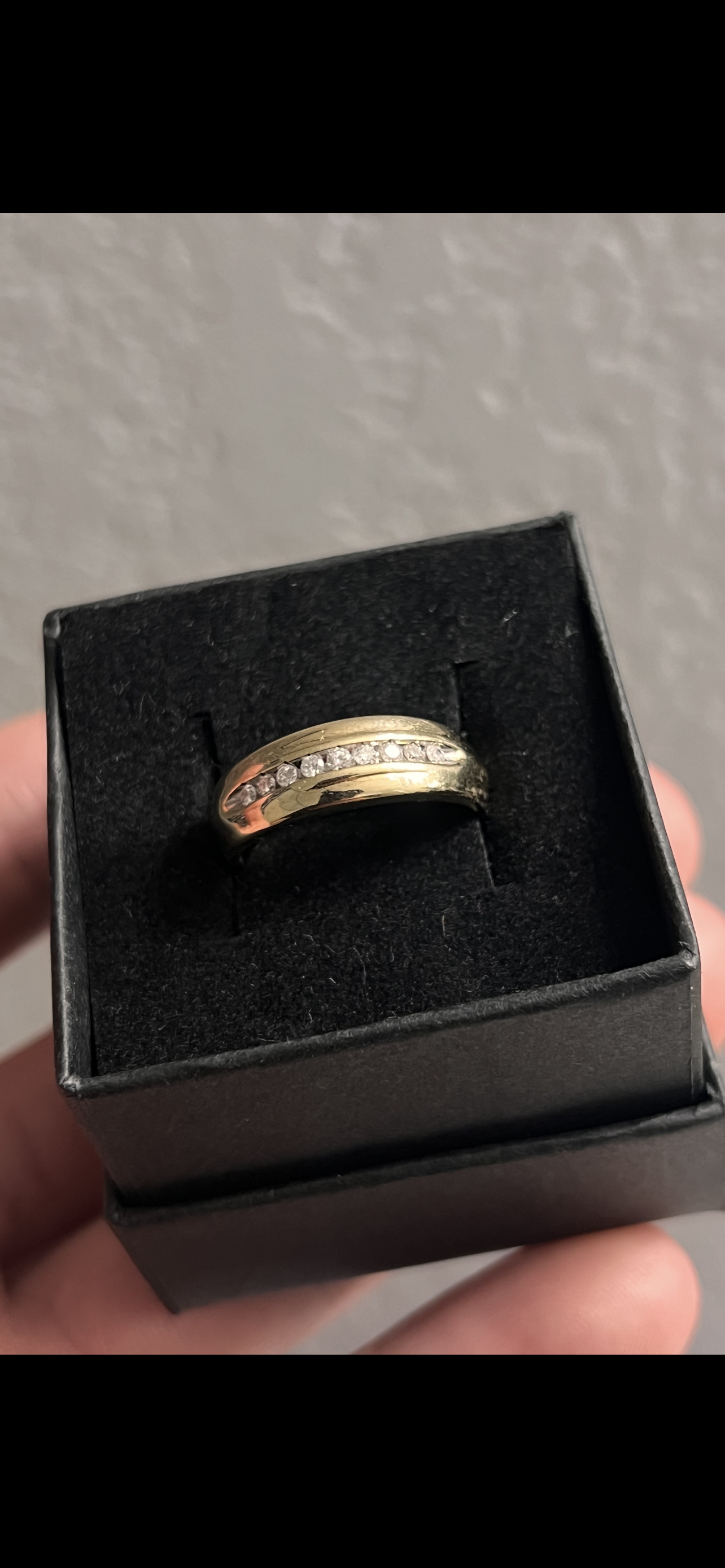 10k real gold diamond band