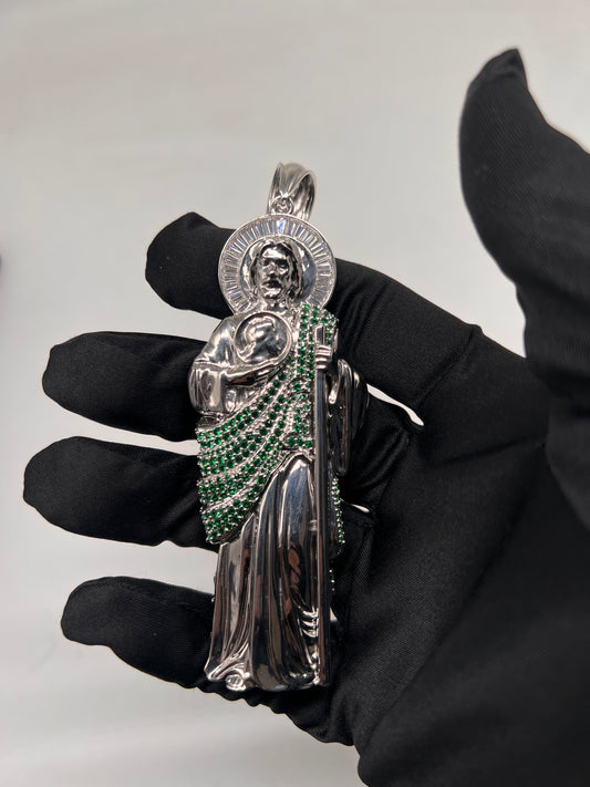 5inch large real silver San Judas