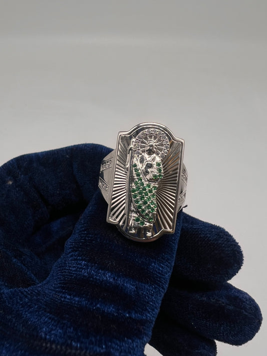 San Judas ring real silver