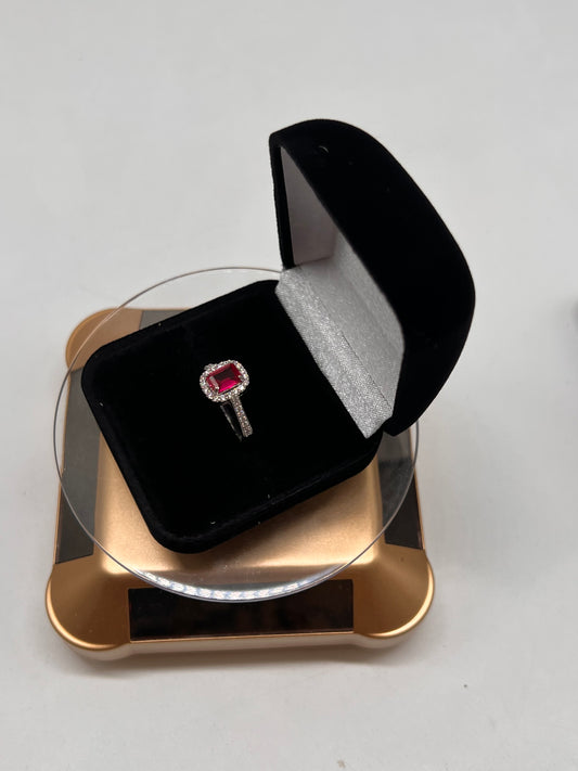 Real silver ruby ring