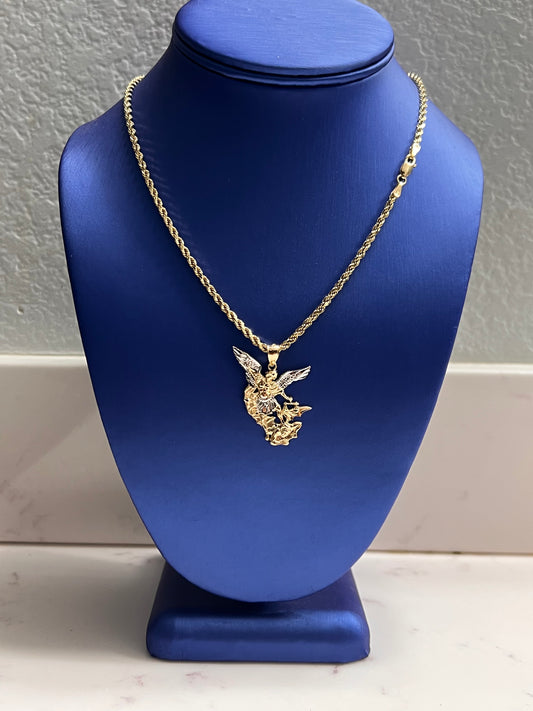 14k real gold San Miguel set