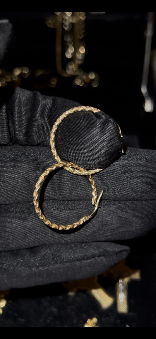 14k real gold hoop earrings