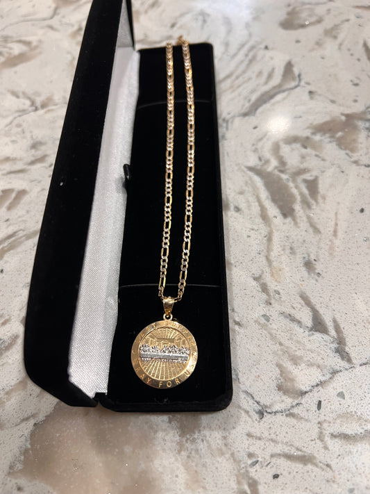 14k real gold last supper set