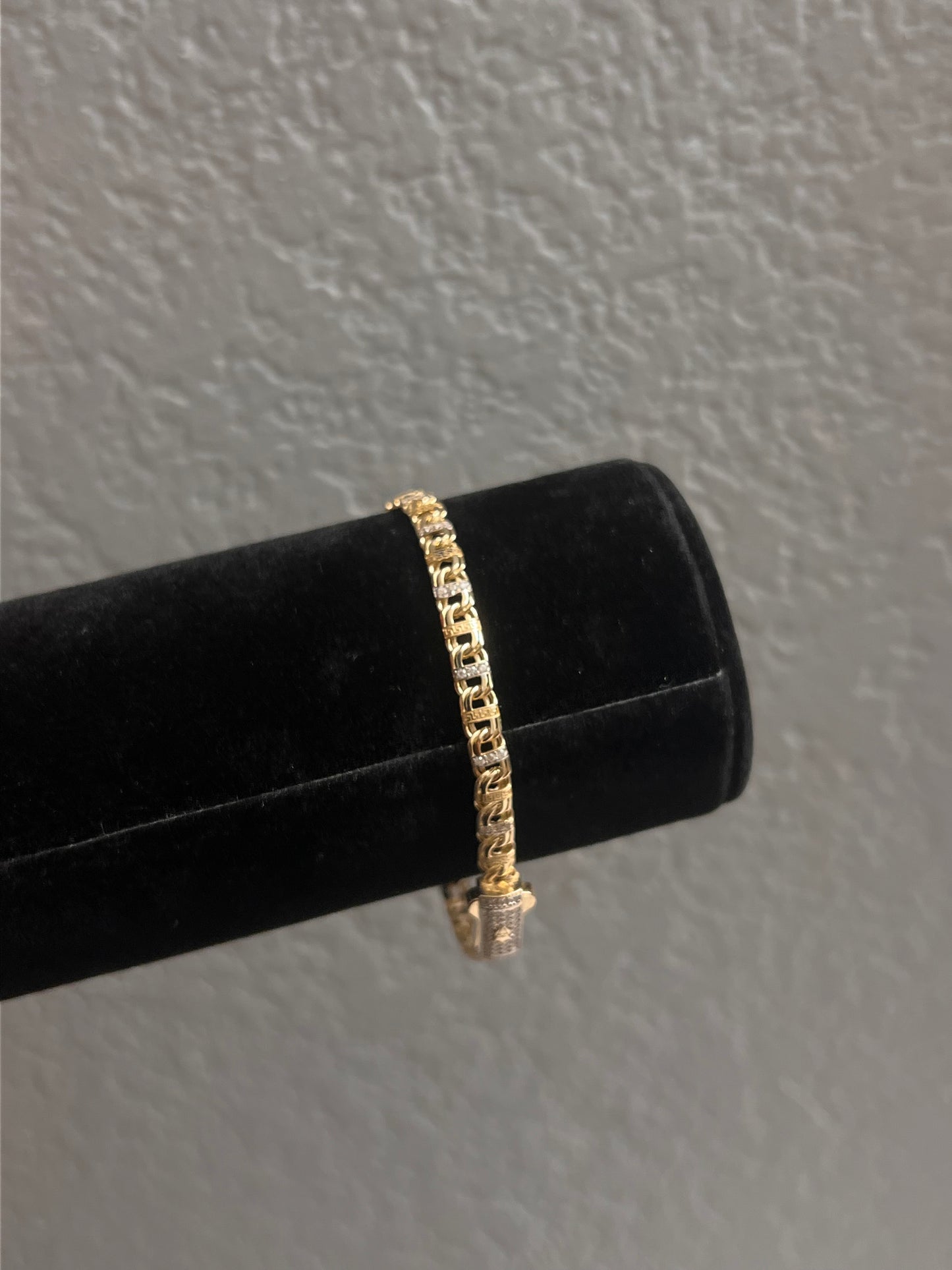 14k real gold chino link bracelet