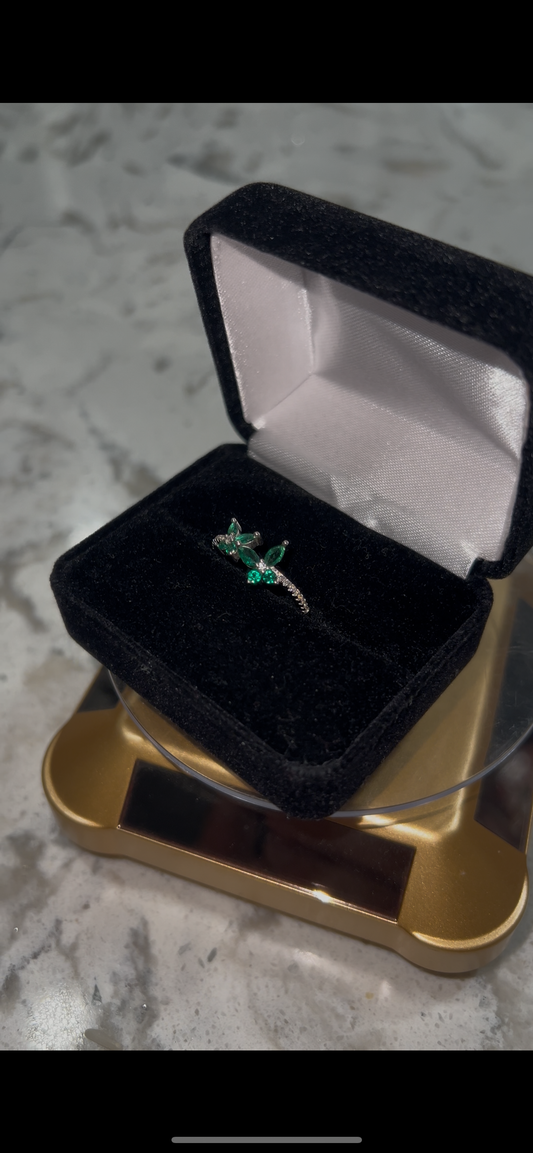 Real silver butterfly ring