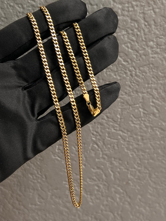 14k 22inch Miami cuban chain 2.5mm