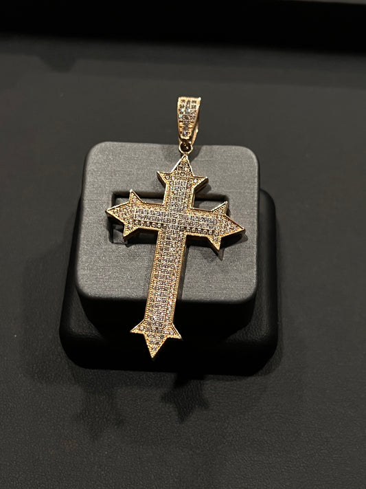 14k real gold custom cross