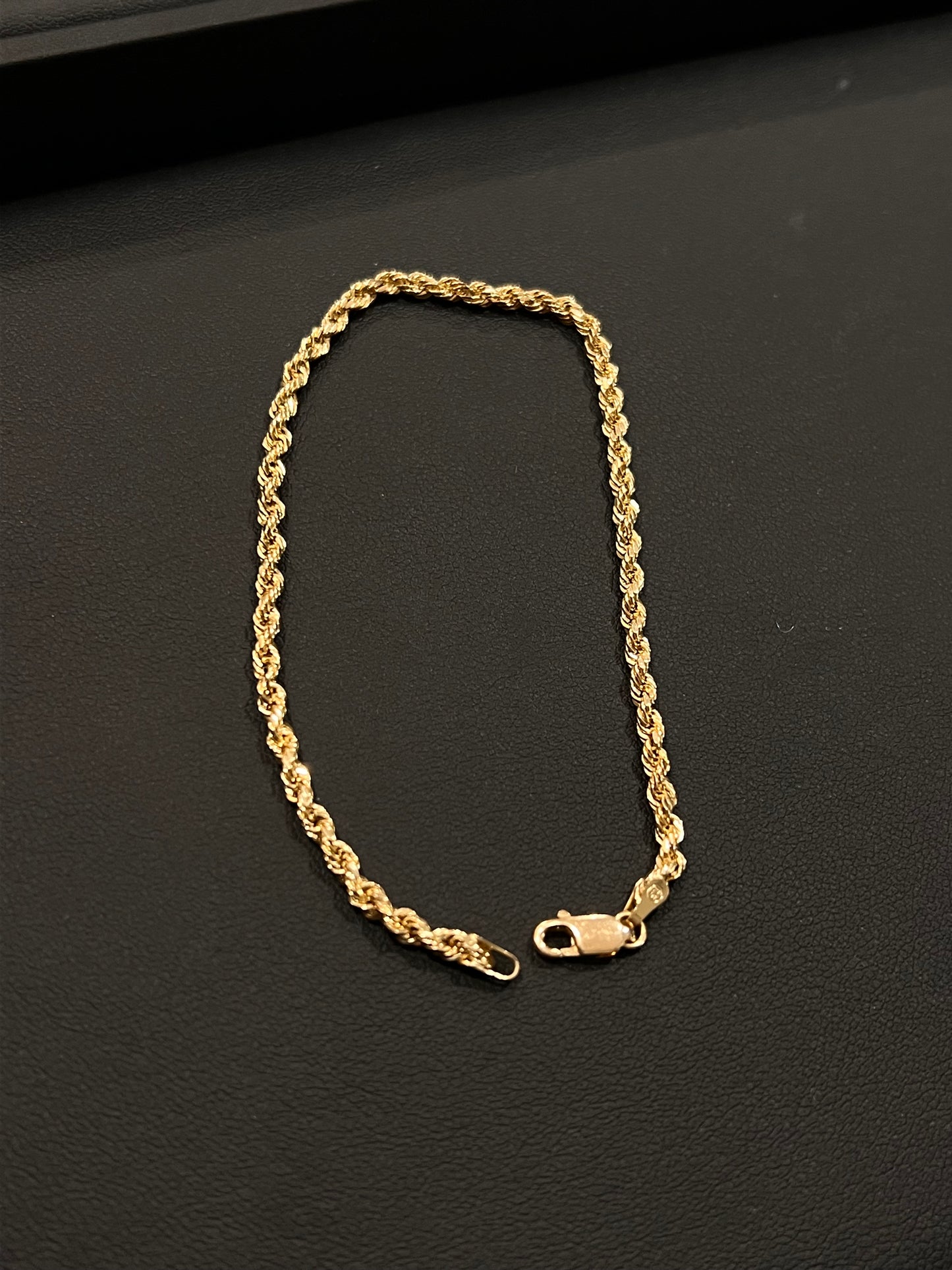 10k real gold rope bracelet 2.5mm