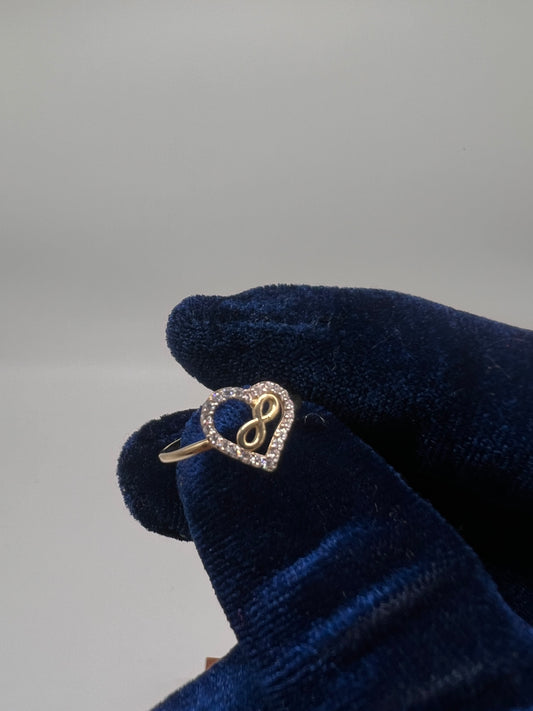 Infinity ring 14k real gold