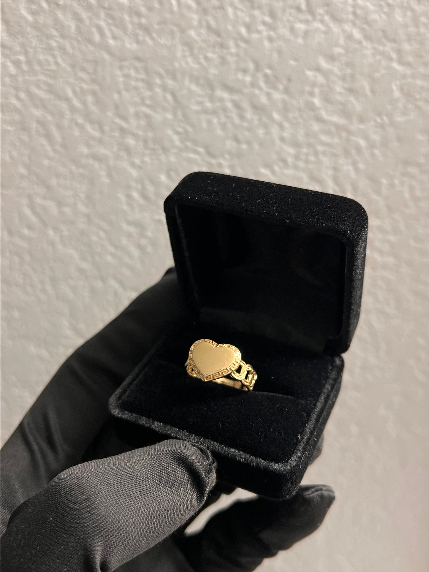 Chino heart ring 14k real gold