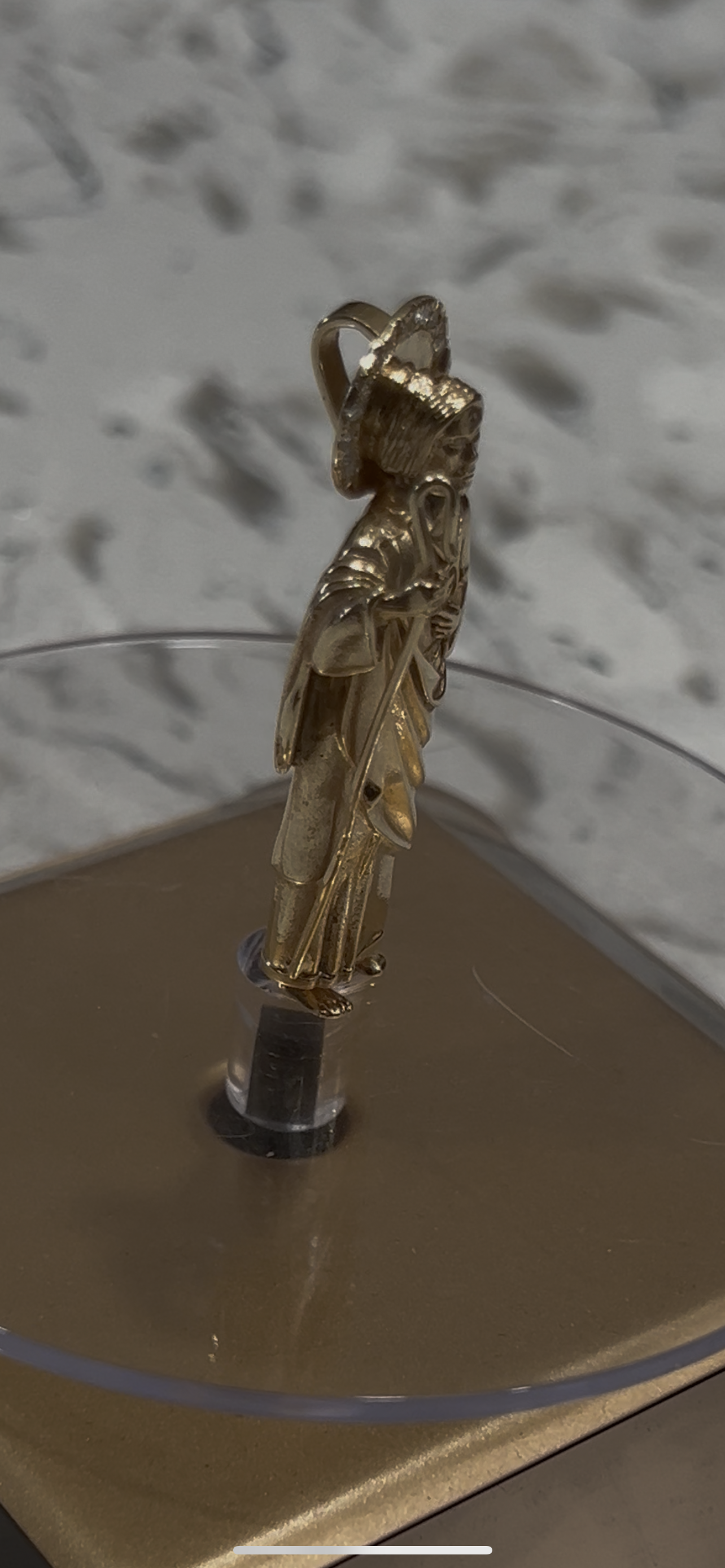 3D solid 14k San Judas pendant