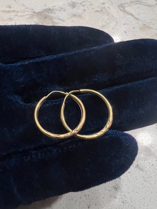 14k real gold hoops
