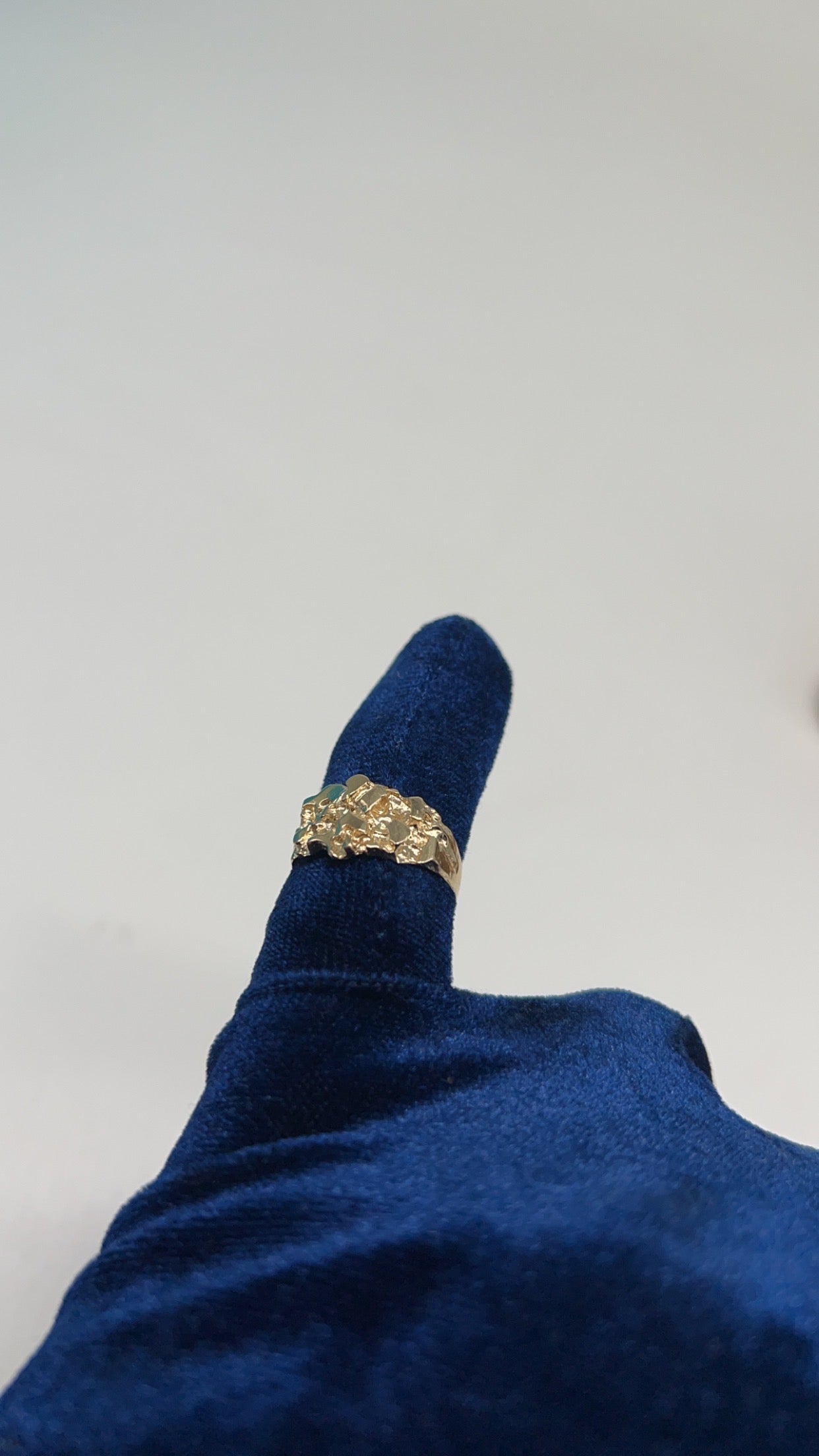 14k real gold Nugget Ring solid