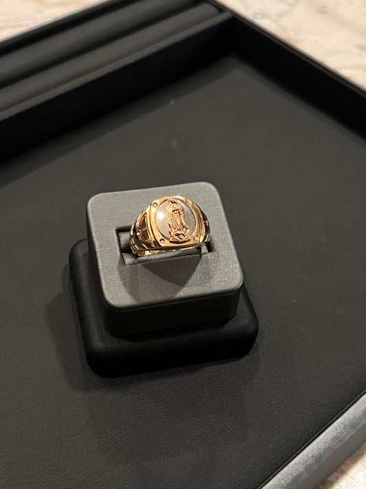 14k real gold virgen Mary ring