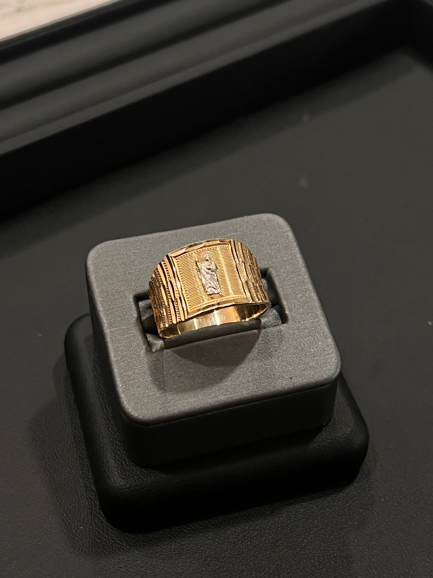 14k real gold San Judas ring