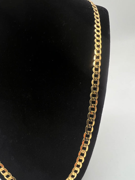 7mm 24inch cuban chain 14k real gold